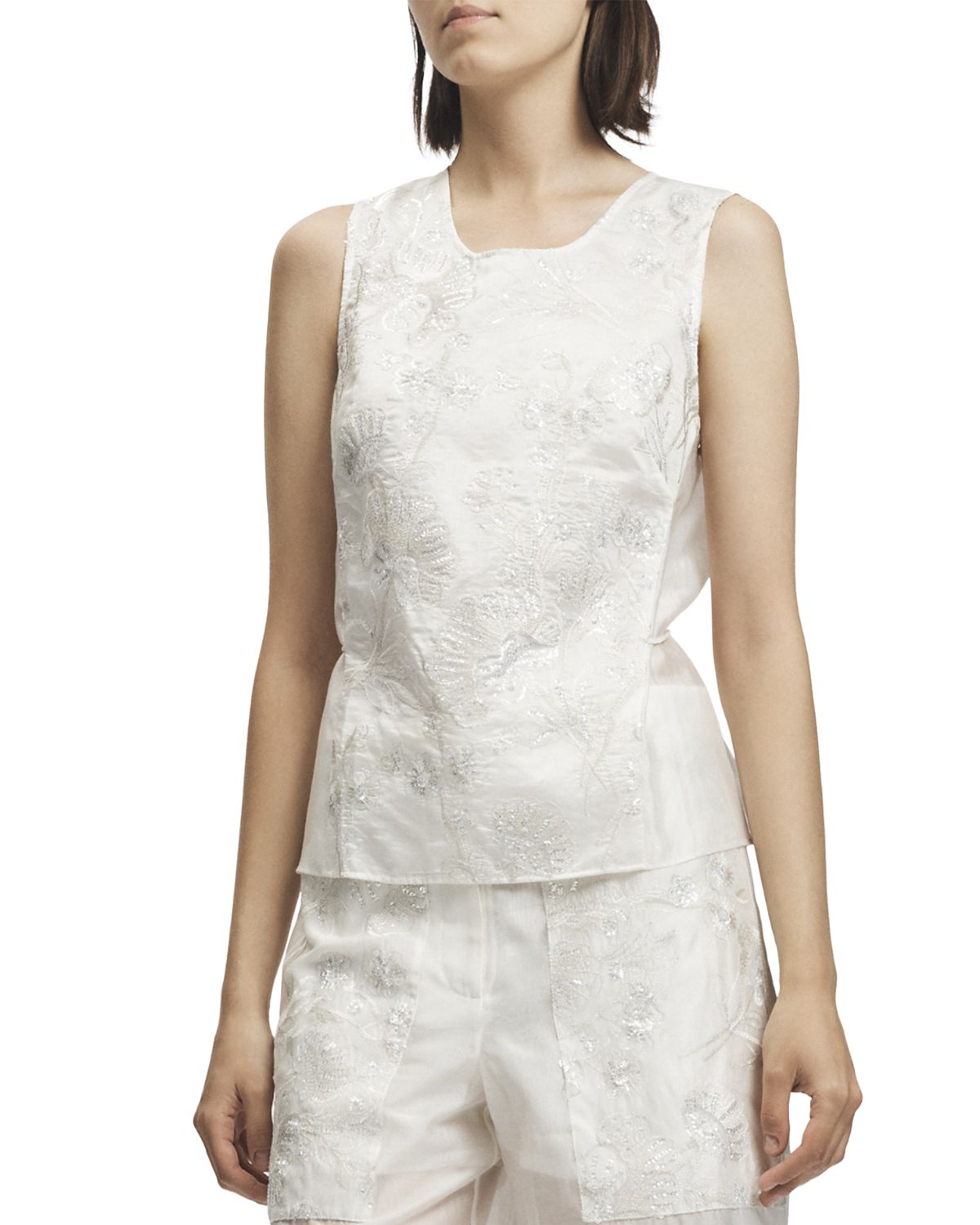 Saint Art Benson Floral Sequin Top