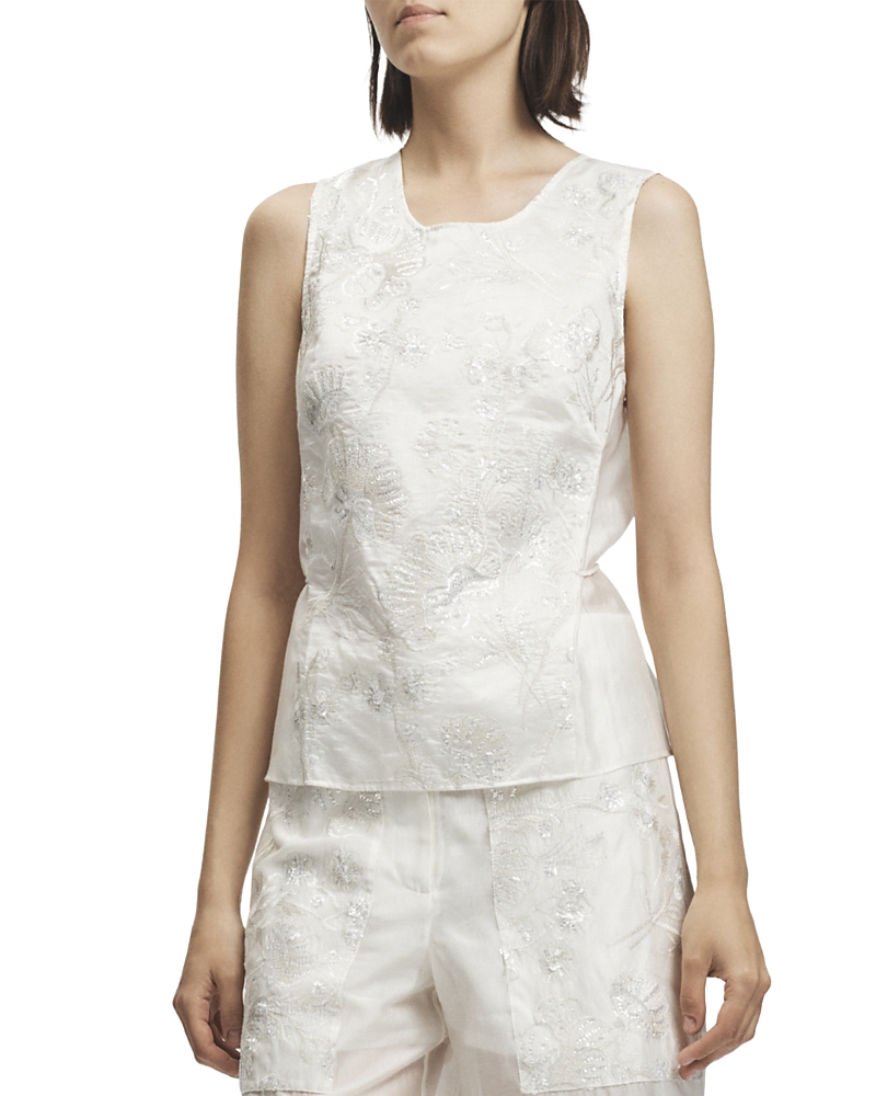 Saint Art Benson Floral Sequin Top