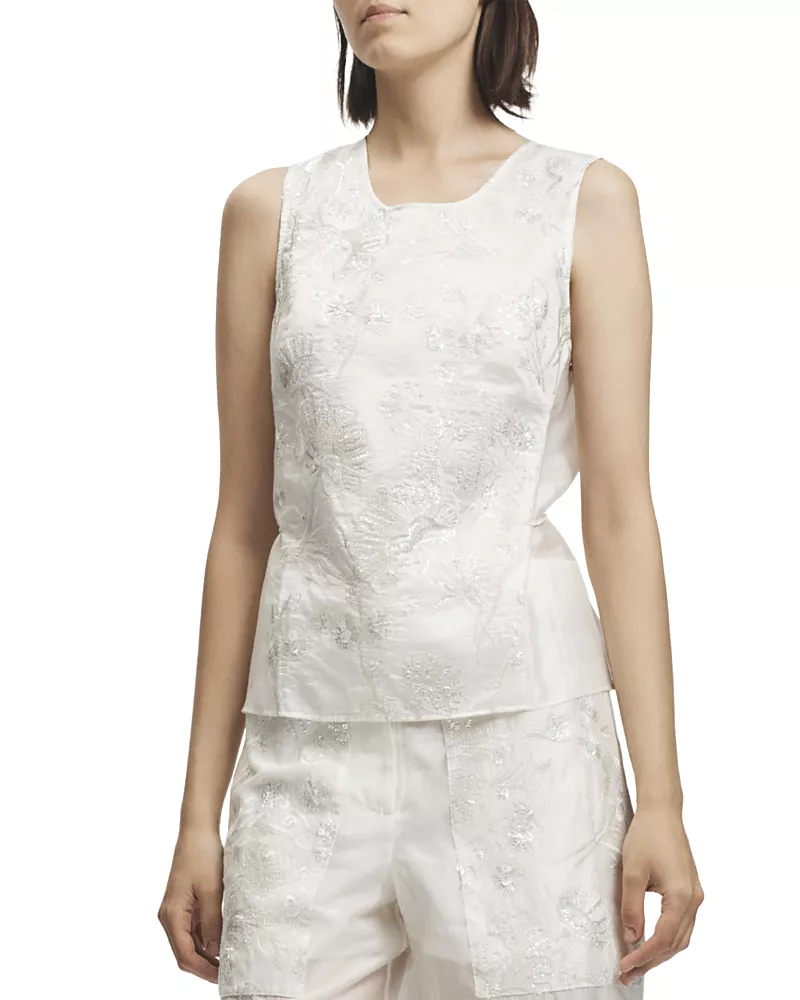 Saint Art Benson Floral Sequin Top