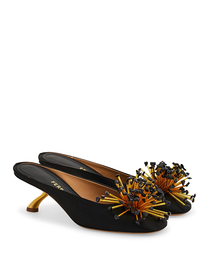 Ferragamo Women's Sculptural Heel Mules
