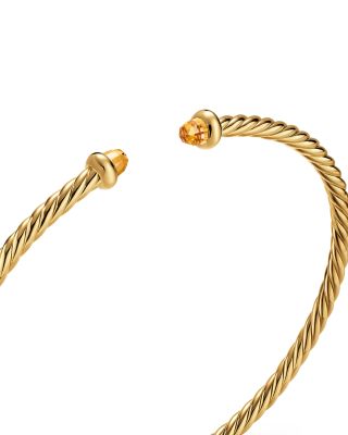 Micro Cablespira&reg; Flex Bracelet in 18K Yellow Gold with Citrine, 2.6mm