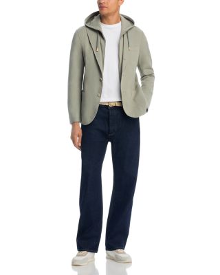 Cotton Pique Jersey Jacket & Removable Hood