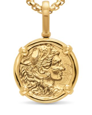 Men's Alexander the Great Amulet in 18K Yellow Gold, 20.5mm