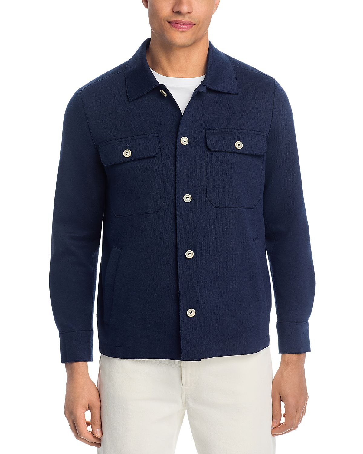 Eleventy Cotton Jersey Overshirt