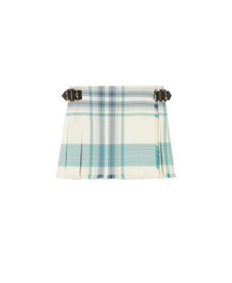  Check Viscose Blend Mini Kilt