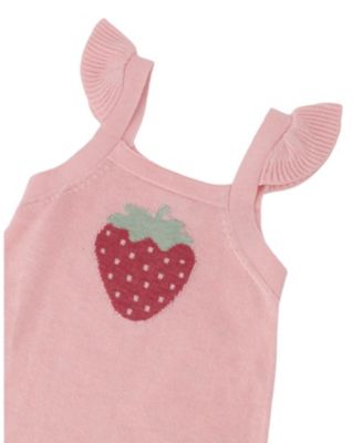 Girls' Knit Strawberry Romper - Baby
