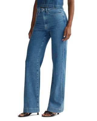 Karmine High Rise Refined Wide Leg Jeans in Terra Blue
