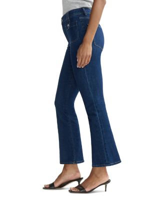 Bridget High Rise Instasculpt Bootcut Crop Jeans in Deep Sapphire