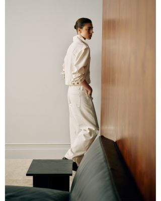 Taylor High Rise Relaxed Barrel Jeans in White