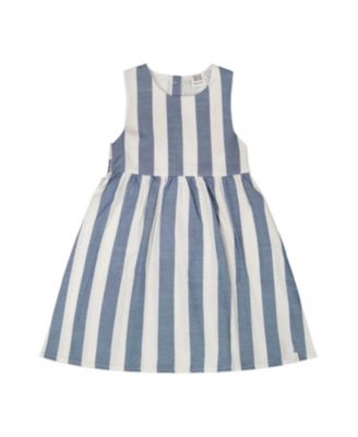  Girls' Sleeveless Striped Flared Dress - Little Kid