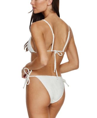  Mermaid Island Textured Triangle Bikini Top