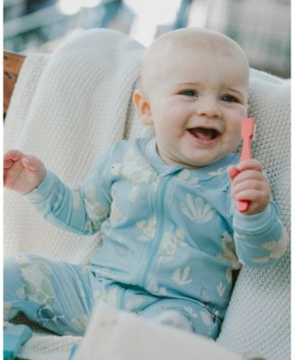  Boys' Organic Cotton Jersey Turtle Print One-Piece Pyjama - Baby