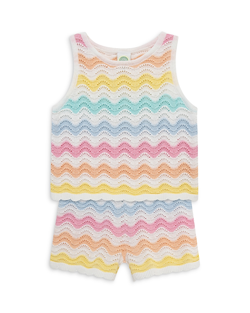 Little Me Girls' Wavy Pointelle Top & Shorts Set - Baby