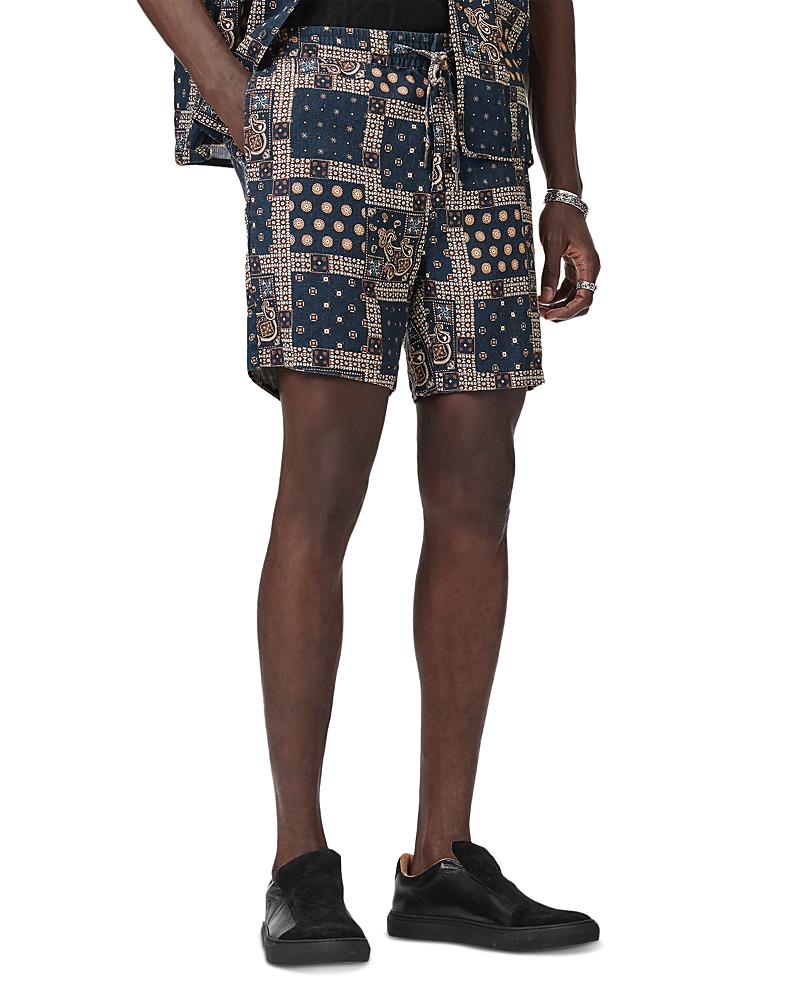 John Varvatos Daryl Linen Drawstring Shorts