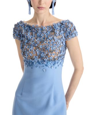 Bitty Hoya Floral Embroidered Gown