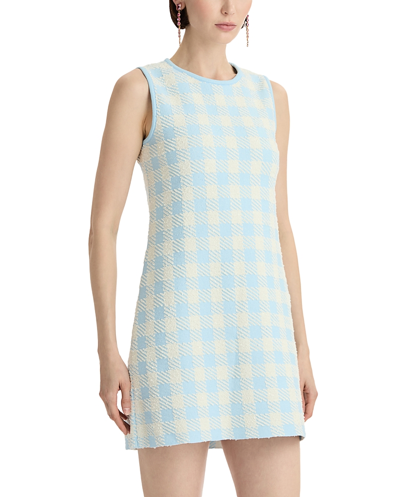 Oscar de la Renta Gingham Jacquard Shift Dress