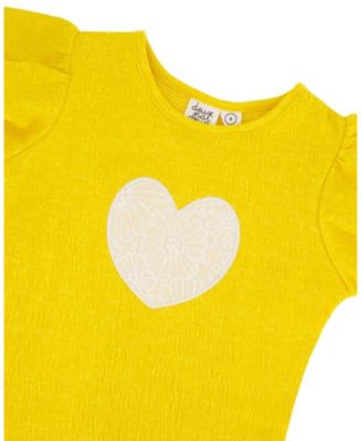 Girls' Crinkle Jersey Short Sleeve Top - Little Kid