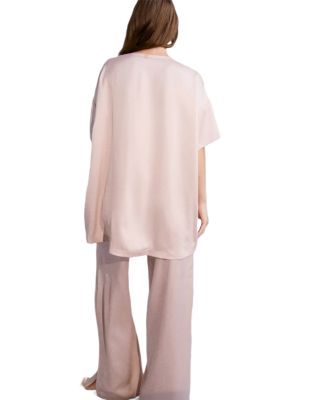Silk Tee Pant Set