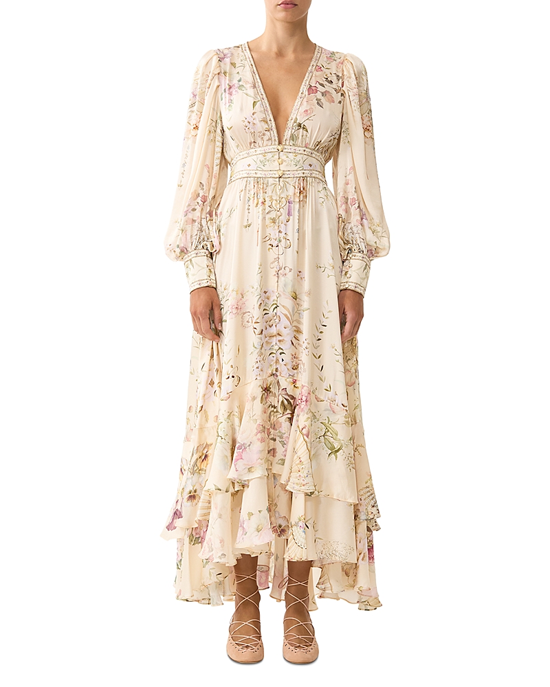 Camilla Silk Button Front Dress