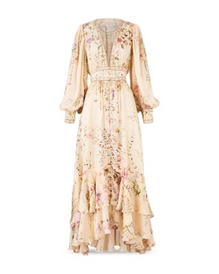 Silk Button Front Dress