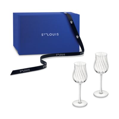 Saint Louis Twist Mature Spirits Glass, Set Of 2 In Transparent