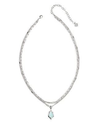 Adriana Scallop Frame Multi Strand Necklace, 17.5"
