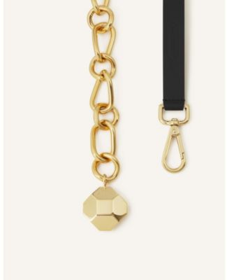 CATCH BY LANVIN LEATHER AND METAL CHAIN BELT
