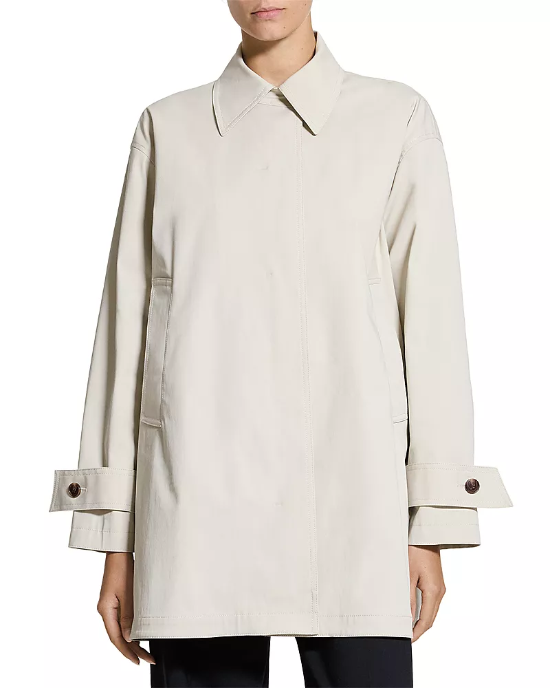 Theory Sleek A Line Trench Coat