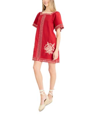 Embroidered Mini Dress