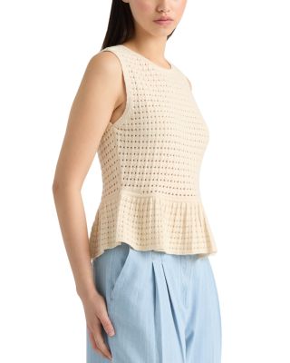 Sleeveless Peplum Sweater
