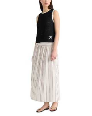 Sleeveless Sequin Crochet Sweater