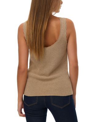 Lexie Shine Sleeveless U Neck Top