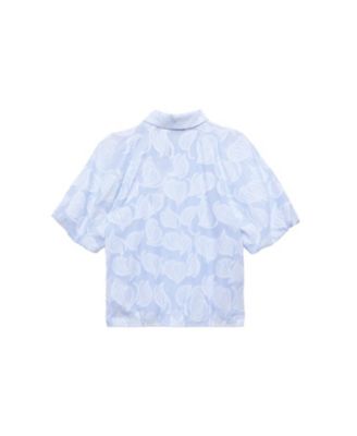  Women's Cotton Jacquard Striped Shirt