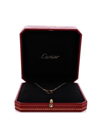  2 Diamonds Love Pendant Necklace 18K Gold and Diamonds, 16.25"