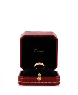  Love 3 Diamonds Band Ring 18K Rose Gold with Diamonds