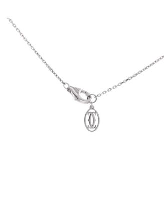  XS Cartier D'Amour Pendant Necklace 18K White Gold and Diamond, 16"