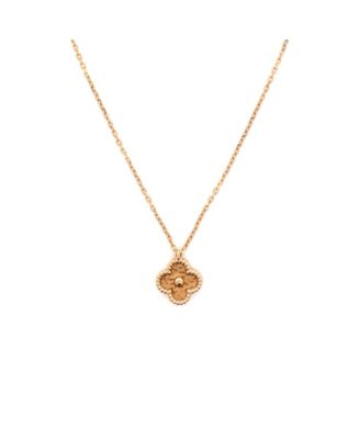  Sweet Alhambra Pendant Necklace 18K Rose Gold, 15.75"