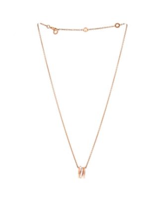  B.Zero1 Design Legend Zaha Hadid Pendant Necklace 18K Rose Gold with Ceramic, 18"