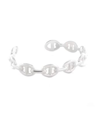 Medium Chaine d'Ancre Enchainee Cuff Bracelet Sterling Silver