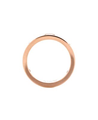  Love 3 Diamonds Band Ring 18K Rose Gold with Diamonds