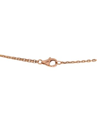  2 Diamonds Love Pendant Necklace 18K Rose Gold and Diamonds, 16.25"