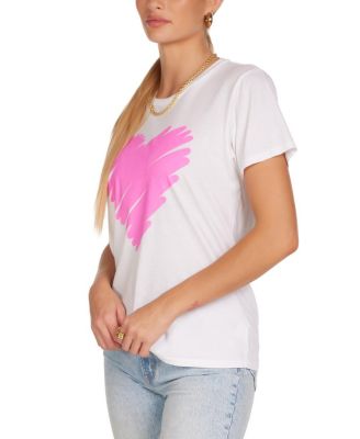 Wolf X Pink Scribble Heart Tee