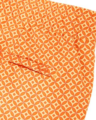 Drawstring Geo Print Swimsuit