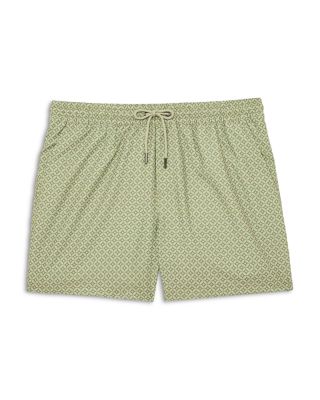 Drawstring Geo Print Swimsuit