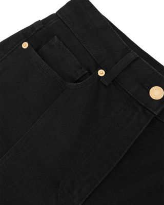 June Mid Rise Flare Jeans in Black
