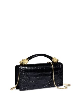 Lioness Embossed Leather Handbag 