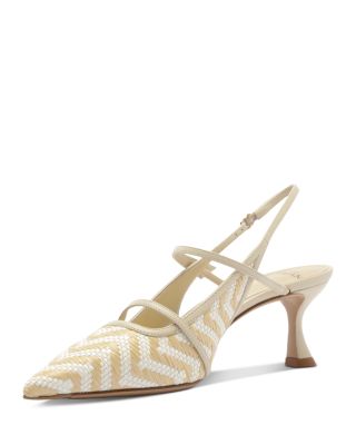 Women's Raffia Slingback Pumps
