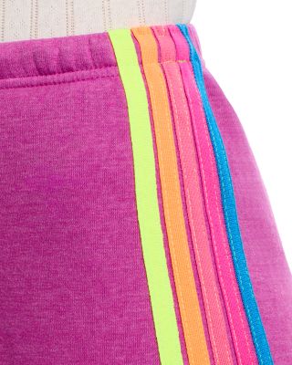 Rainbow-Stripe Sweatpants in Magenta/Orange/Yellow