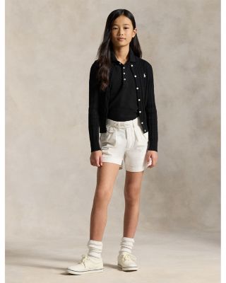 Girls' Cable-Knit Cardigan - Big Kid