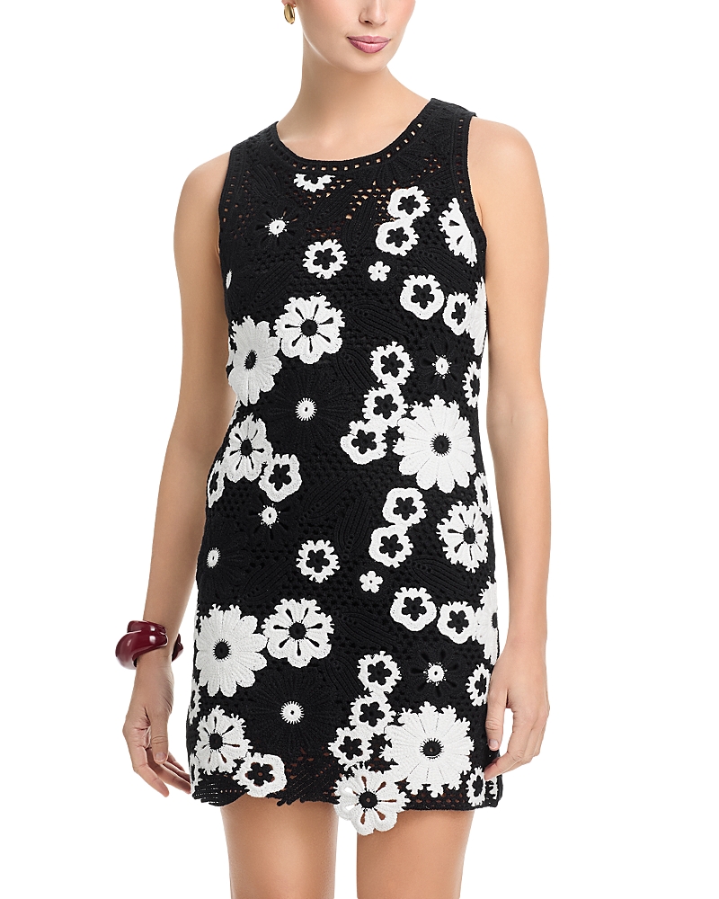 Aqua Floral Crochet Dress - Exclusive